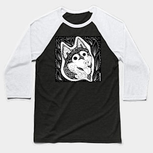 kawaii winter dog wolf ecopop Baseball T-Shirt